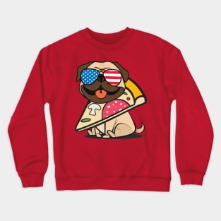 Pug Pizza USA Crewneck Sweatshirt